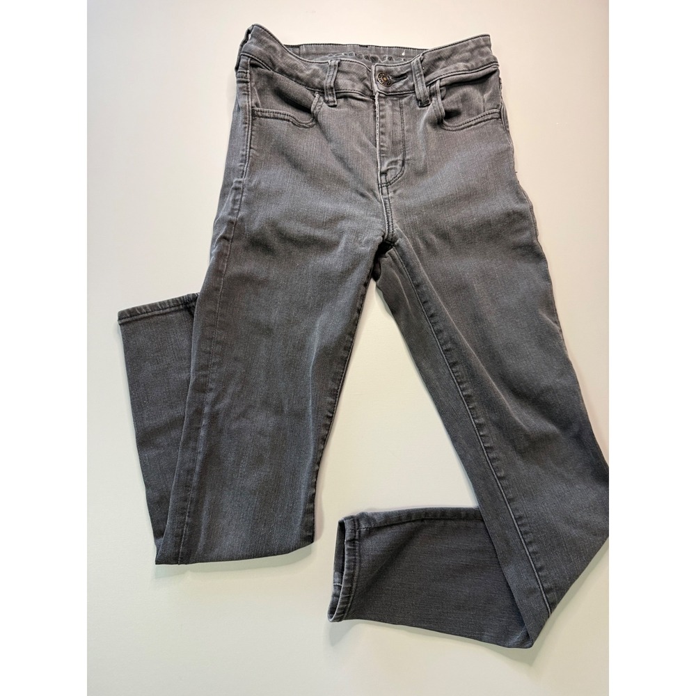 American Eagle Ne(x)t Level‎ Stretch Skinny Jeans bWomens 2 Short Charcoal black